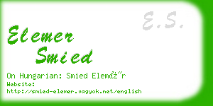 elemer smied business card